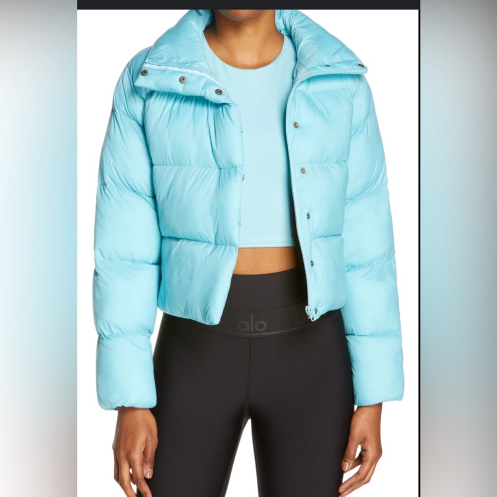 Alo Yoga gold rush, cropped puffer jacket